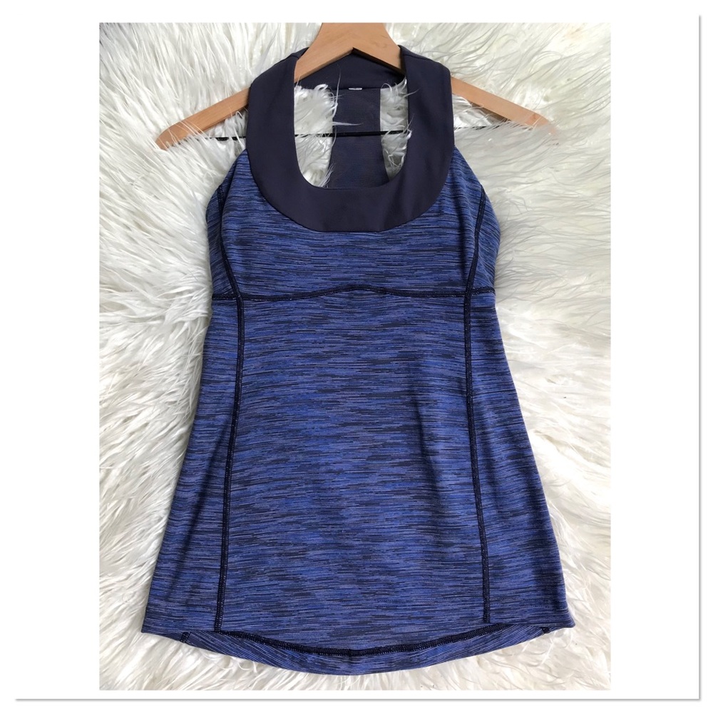 Lululemon We Are From Space Scoop Neck Athletic Top Blue Size 4